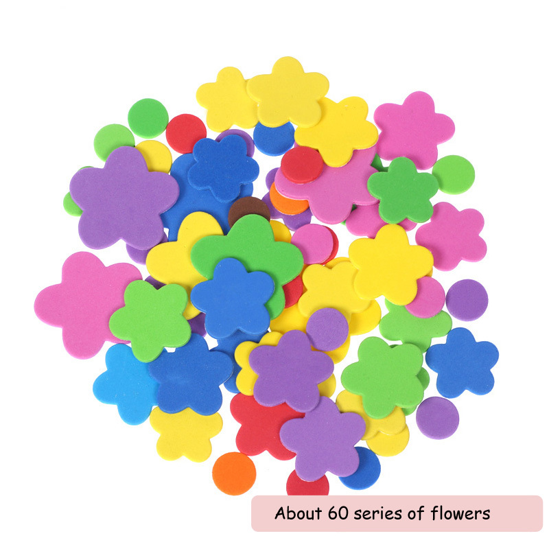 Foam Paper Manual DIY Production Kids Toys Sponge Patch Self Adhesive Multicolor Children Sticker Kindergarten