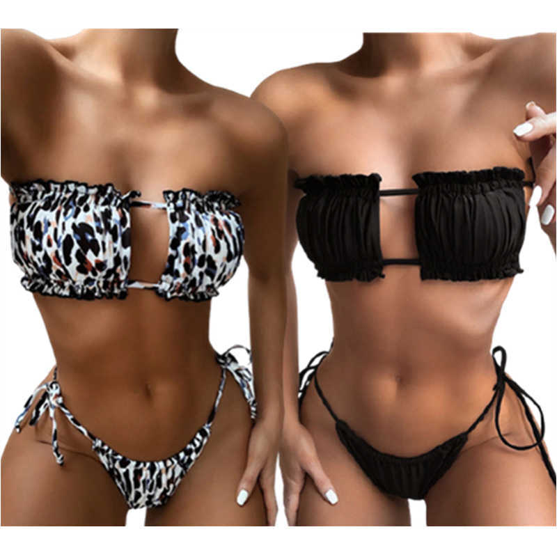 Leopard Bikinis Set For Women Swimsuit Summer Beach Wear Brazilian Biquinis Feamle Bathing Suits Sexy Bikini Swimwear 210611