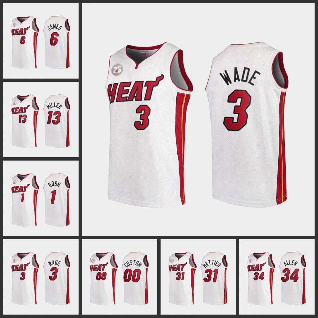 Miami's Heat's Men Dwyane Wade Ray Allen Mike Miller LeBron James Chris Bosh Shane Battier Custom White Jersey
Miami's Heat's Men Dwyane Wade Ray Allen Mike Miller LeBron James Chris Bosh Shane Battier Custom White Jersey