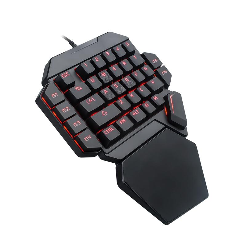 Keyboards One-Handed Mechanical Gaming Keyboard RGB Backlit Portable Mini Keypad Game Controller For PC PS4 Gamer 35 Keys#RU5