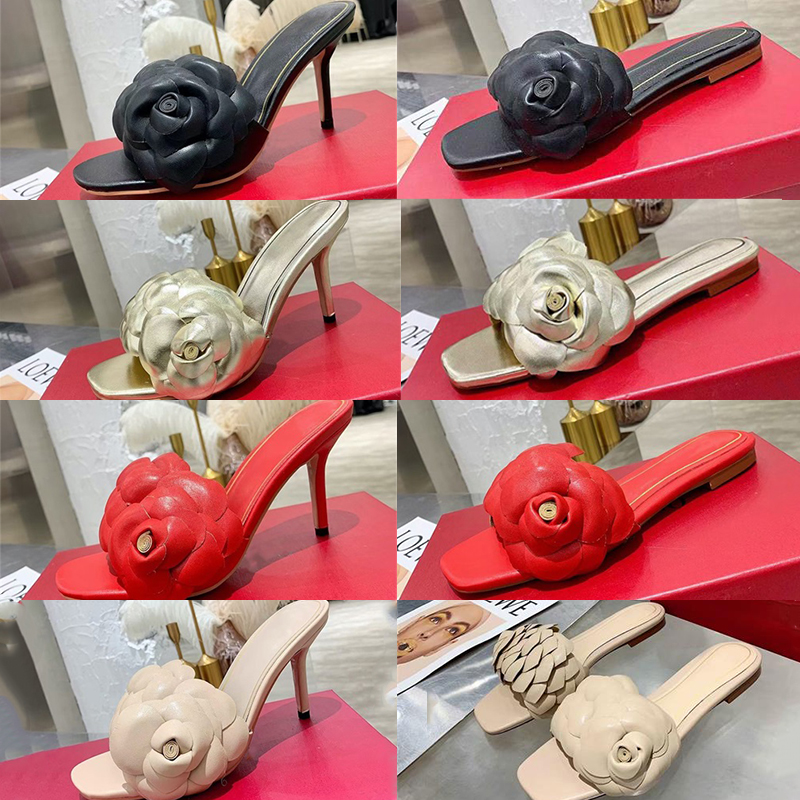 Designer Women Sandal 03 Rose Edition Flat Slide Sandals Sexy Kidskin Leather 3D Petals High Heels 55mm Flip Flops Summer Beach Slippers 279, Black
Designer Women Sandal 03 Rose Edition Flat Slide Sandals Sexy Kidskin Leather 3D Petals High Heels 55mm Flip Flops Summer Beach Slippers 279, Black