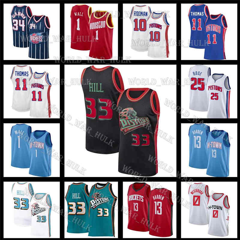 2021 Men Houston Pistons Rockets Detroit Jersey John 1 Wall Grant 33 Hill Dennis 10 Rodman Hakeem 34 Olajuwon Isiah 11 Thomas Basketball Jerseys, Black;blue
2021 Men Houston Pistons Rockets Detroit Jersey John 1 Wall Grant 33 Hill Dennis 10 Rodman Hakeem 34 Olajuwon Isiah 11 Thomas Basketball Jerseys, Black;blue