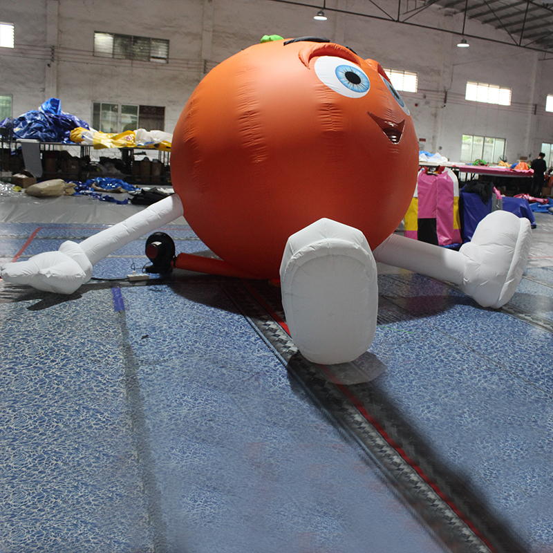 Lovely inflatable characters balloon toys giant orange man cartoon model for advertising toy