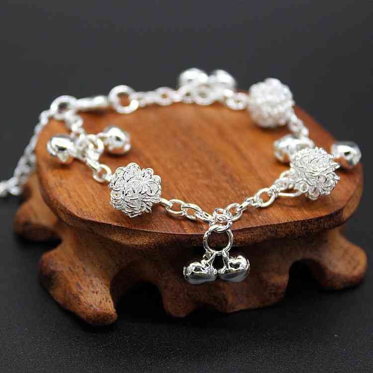 National style imitation sier bracelet female hollow ball jewelry bell dolphin five pointed star sier plated bracelet, Golden;silver
National style imitation sier bracelet female hollow ball jewelry bell dolphin five pointed star sier plated bracelet, Golden;silver