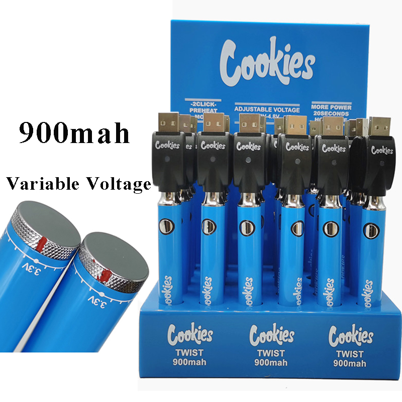 Cookies Vape Pen Battery E Cigarette 900mah Bottom Spinner Preheat With USB Charger Vaporizer 510 Thread Batteries Rechargeable 30pcs Set Display Packaging
Cookies Vape Pen Battery E Cigarette 900mah Bottom Spinner Preheat With USB Charger Vaporizer 510 Thread Batteries Rechargeable 30pcs Set Display Packaging