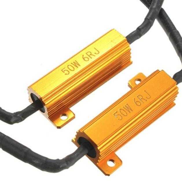 2x Error Free Canbus H7 50w 6ohm Led Headlight Drl Fog Light Load Resistor Wiring Canceller Decoder New Arrive Car