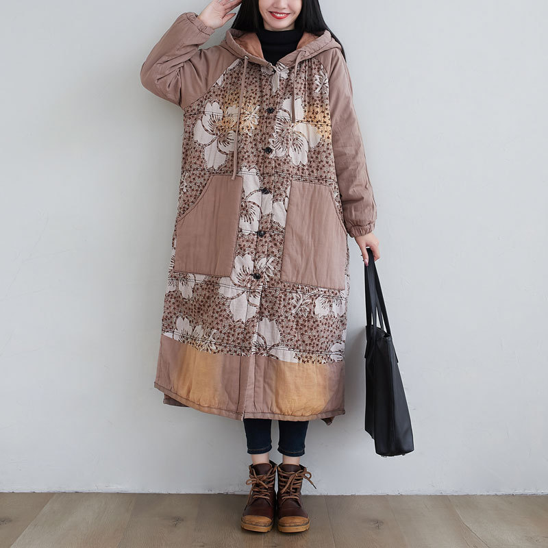Johnature Women Winter Hooded Parkas Cotton Button Vintage Long Coats Warm Women Clothes Casual Loose Parkas 210521, Army green
Johnature Women Winter Hooded Parkas Cotton Button Vintage Long Coats Warm Women Clothes Casual Loose Parkas 210521, Army green