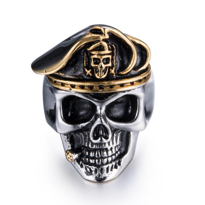 Cluster Rings Trend Hip-Hop Classic Gold-Plated Beret Skull For Men Rock Party Jewelry Gift
Cluster Rings Trend Hip-Hop Classic Gold-Plated Beret Skull For Men Rock Party Jewelry Gift