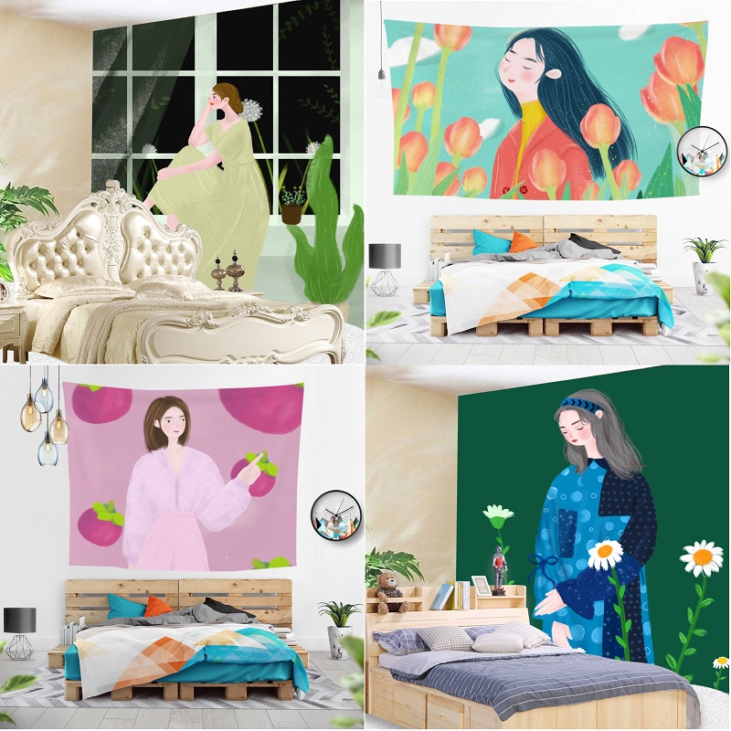 Various Patterns Cute Little Girl Tapestries Wholesale High Quality Printed Painting Drawing Beautiful Girls Tapestry for Wall Hanging Background Cloth
Various Patterns Cute Little Girl Tapestries Wholesale High Quality Printed Painting Drawing Beautiful Girls Tapestry for Wall Hanging Background Cloth