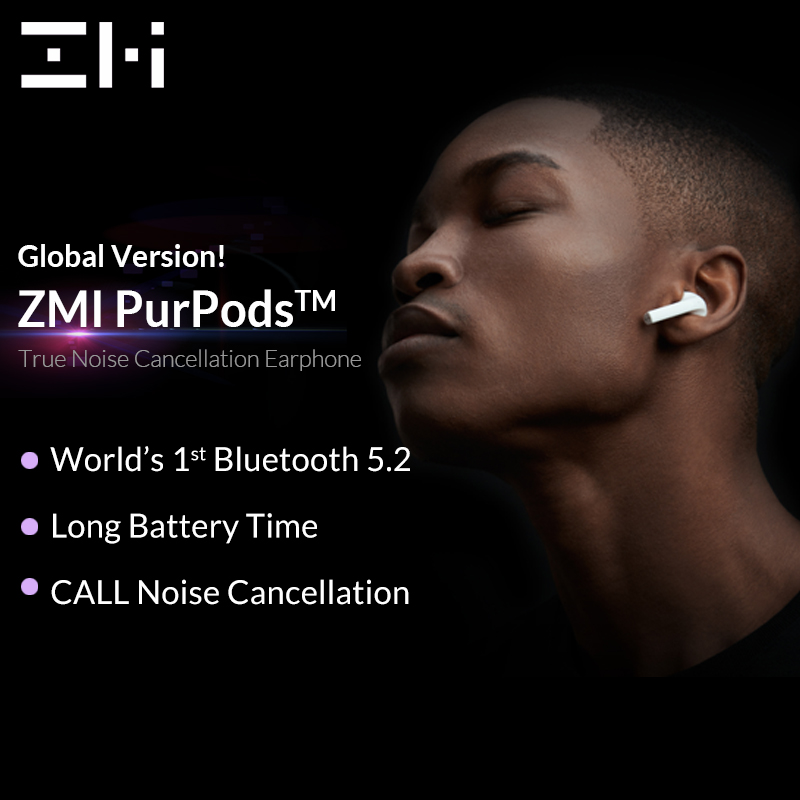 Global Version ZMI PurPods Worlds 1st Bluetooth 5.2 True Wireless Earphones 2Mic Anti Noise Waterproof In Ear Earphones
Global Version ZMI PurPods Worlds 1st Bluetooth 5.2 True Wireless Earphones 2Mic Anti Noise Waterproof In Ear Earphones