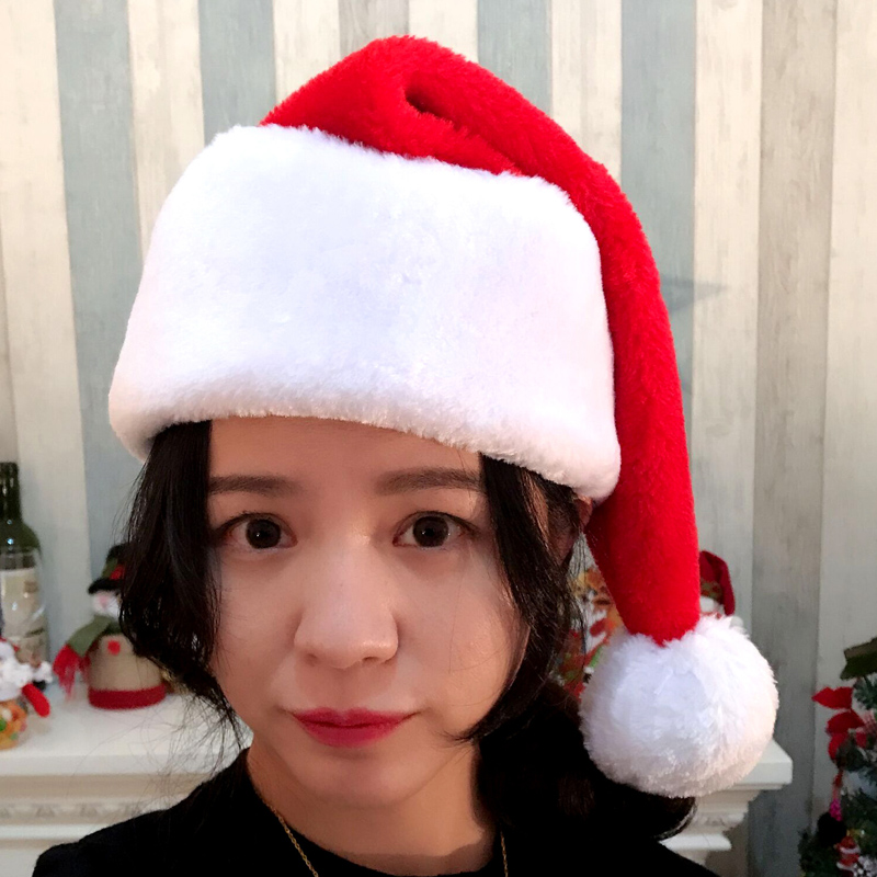 Wholesale High Quality Festival Adult Children Red lti Size Christmas Decoration Ornaments Santa Claus Hat Free shipping