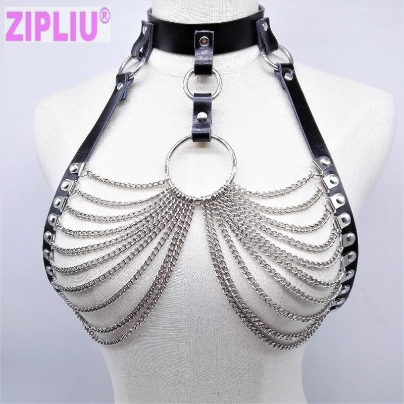 Fashion Sexy Harajuku Handmade Choker Harness Punk Collar Belt Necklace Spikes And Chain Torques Club Party Chokers
Fashion Sexy Harajuku Handmade Choker Harness Punk Collar Belt Necklace Spikes And Chain Torques Club Party Chokers