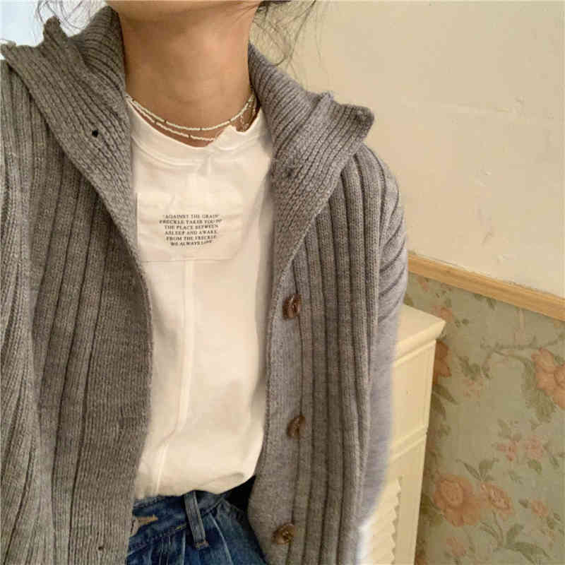 Nomikuma Short Knitwear Cardigan Autumn Winter Turtleneck Long Sleeve Sweater Coat Causal Solid Korean Knitted Jacket 6D231 210427