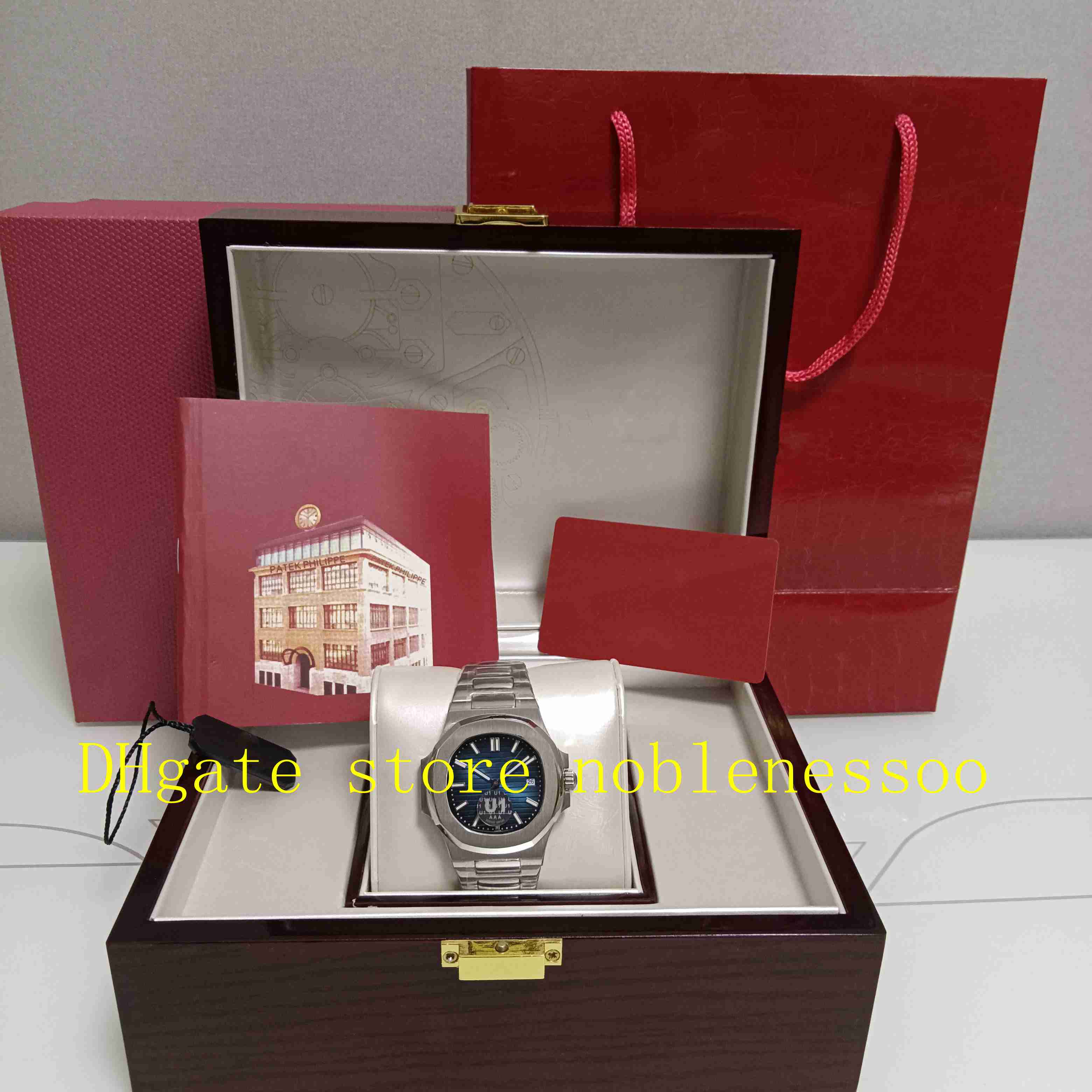 11 Style With Original Box Men's ETA Watch Mens Top U1 Factory CAL.324 Automatic Movement Blue Dial Classic 5711/1A Black 5711/1A-018 Steel Bracelet Watches, 02
11 Style With Original Box Men's ETA Watch Mens Top U1 Factory CAL.324 Automatic Movement Blue Dial Classic 5711/1A Black 5711/1A-018 Steel Bracelet Watches, 02