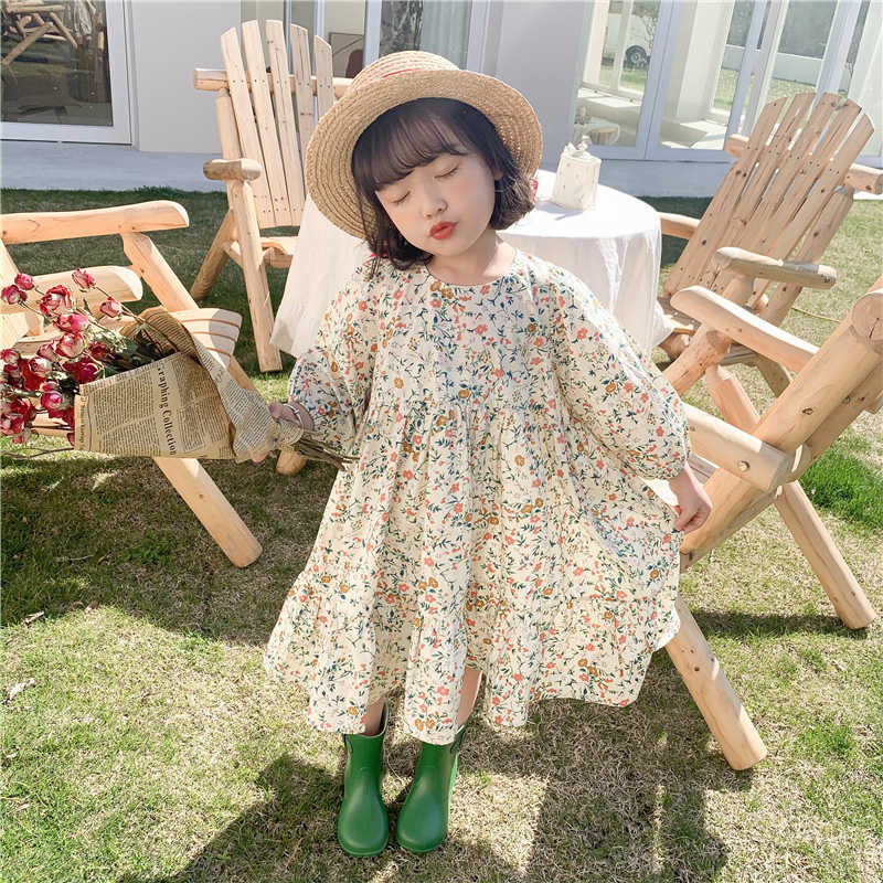 Girls fashion floral loose dresses spring ruffles casual long style baby girl princess dress 210615
Girls fashion floral loose dresses spring ruffles casual long style baby girl princess dress 210615