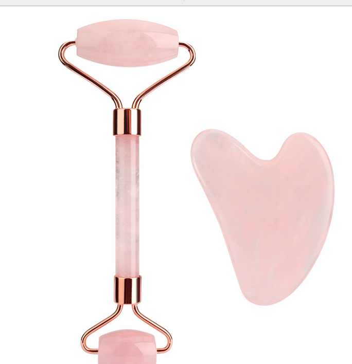 Facial Roller Guasha Tool 2PC Set Face Care Massager Natural Rose Quartz Roller Gouache Massage Eye Neck Body Anti Wrinkle Cellulite
Facial Roller Guasha Tool 2PC Set Face Care Massager Natural Rose Quartz Roller Gouache Massage Eye Neck Body Anti Wrinkle Cellulite