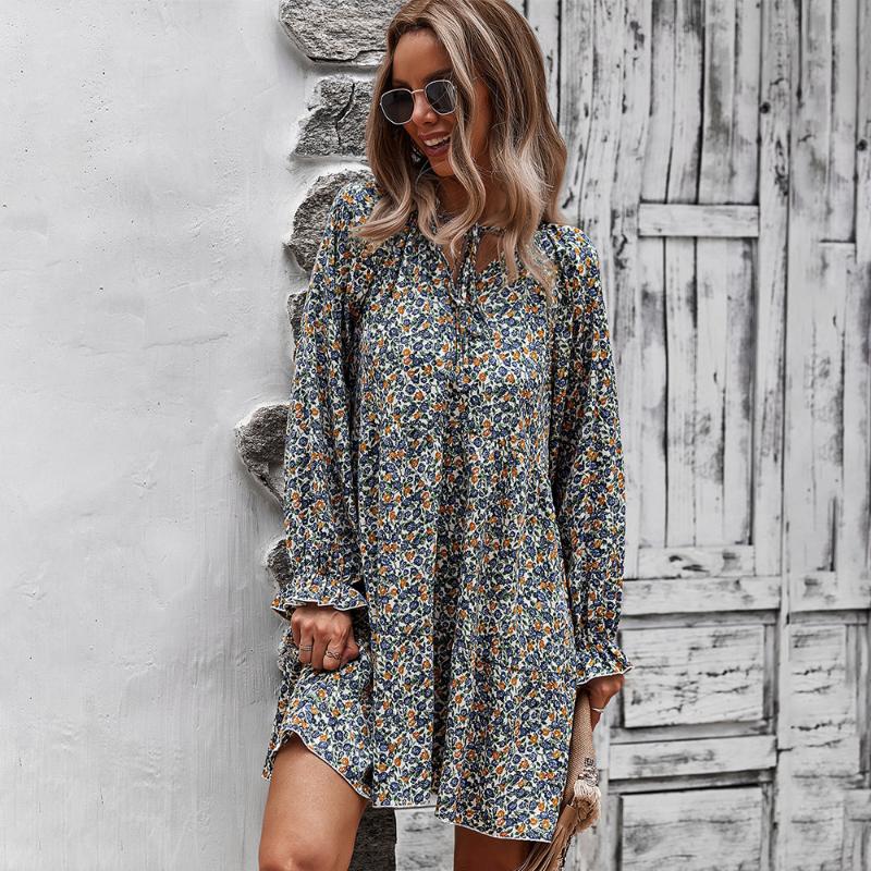 Casual Dresses 2022 Holiday Style Elegant Print Short Dress Women Loose Lace Up V Neck Full Sleeve Mini Floral Party Ladies, Green
Casual Dresses 2022 Holiday Style Elegant Print Short Dress Women Loose Lace Up V Neck Full Sleeve Mini Floral Party Ladies, Green
