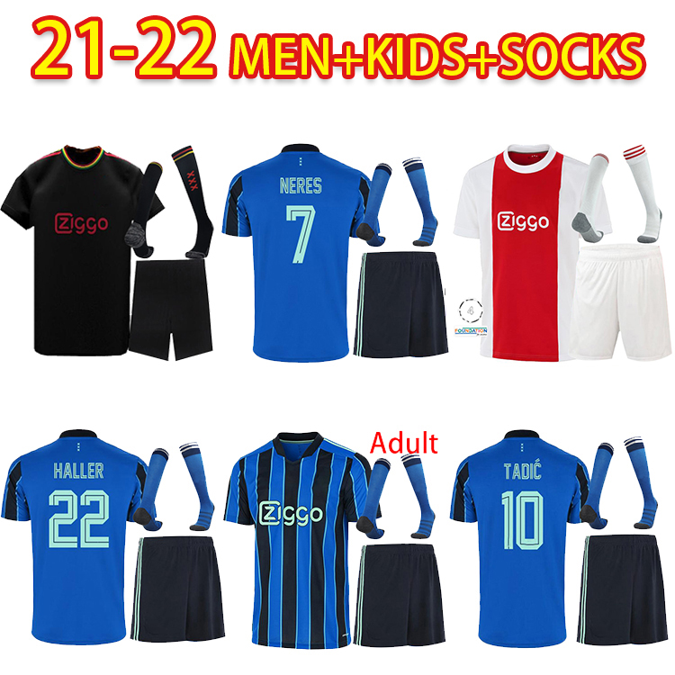 A JAX soccer jersey amsterdam ajax 2021 2022 KUDUS ANTONY BLIND PROMES TADIC NERES CRUYFF 21 22 men + kids kit socks football shirt uniforms away blue third black, Away adult suit ajks0038
A JAX soccer jersey amsterdam ajax 2021 2022 KUDUS ANTONY BLIND PROMES TADIC NERES CRUYFF 21 22 men + kids kit socks football shirt uniforms away blue third black, Away adult suit ajks0038