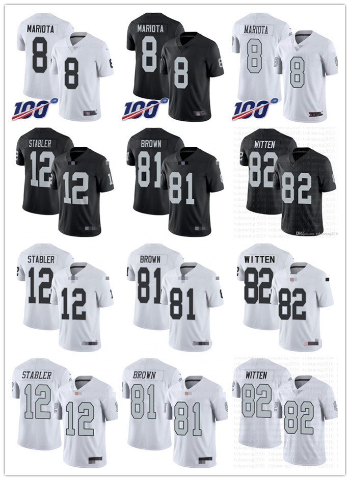 Mens Womens Youth Las VegasRaiders82 Jason Witten 81 Tim Brown 12 Kenny Stabler 8 Marcus Mariota 28 Josh Jacobs Jerseys, Colour
Mens Womens Youth Las VegasRaiders82 Jason Witten 81 Tim Brown 12 Kenny Stabler 8 Marcus Mariota 28 Josh Jacobs Jerseys, Colour