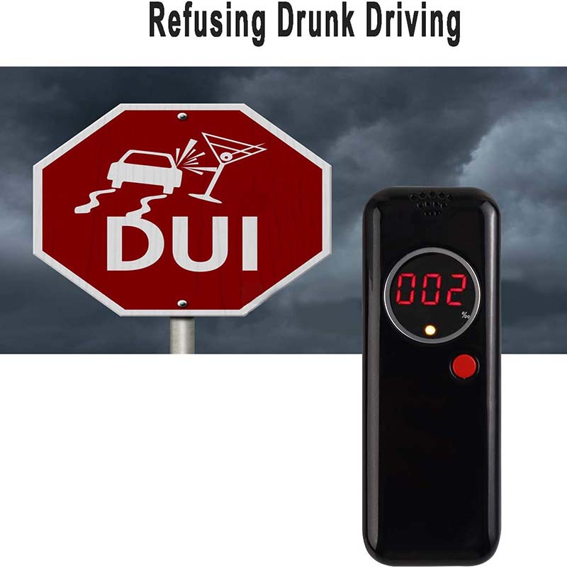 Update Alcohol Breath Test Tool Breathalyzer Analyzer Detector Breathalizer Device LCD Screen Drunk Driving Alcohols Tester