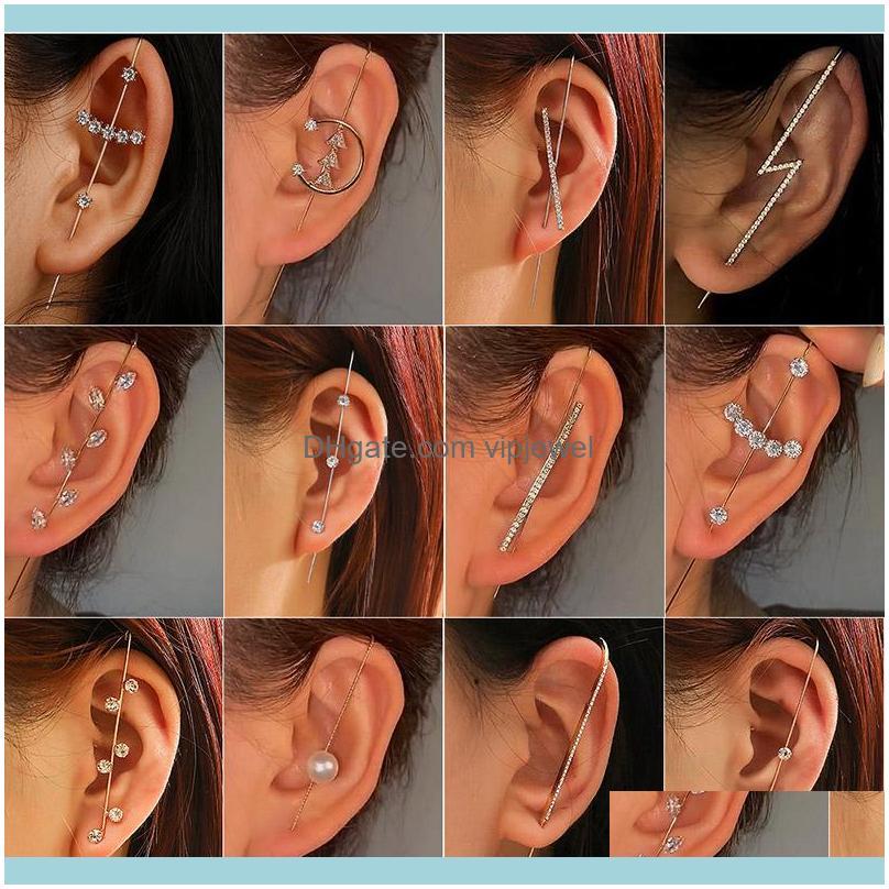 Clip-On & Screw Back Jewelryfashion Zircon Piercing For Women Ear Needle Wrap Cler Hook Pearl Cuff Stud Copper Inlaid Earrings 1Pc Drop Deli
Clip-On & Screw Back Jewelryfashion Zircon Piercing For Women Ear Needle Wrap Cler Hook Pearl Cuff Stud Copper Inlaid Earrings 1Pc Drop Deli