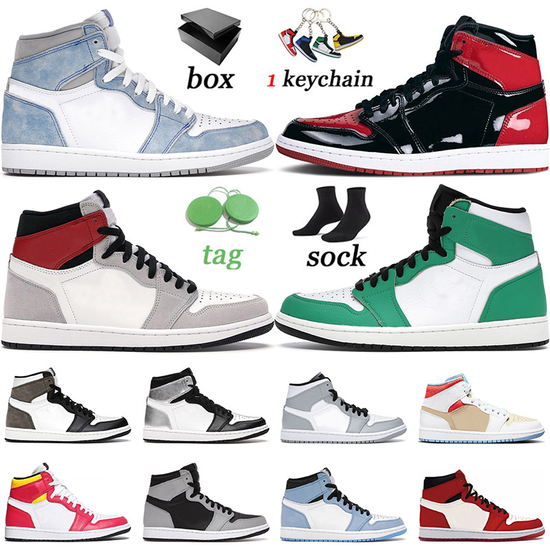 With Box 2021 Arrival Basketball Shoes Jumpman Hyper Bred Patent Light Smoke Grey Mens Women Air Jorden 1 1s Trainers Sneakers 36-46
With Box 2021 Arrival Basketball Shoes Jumpman Hyper Bred Patent Light Smoke Grey Mens Women Air Jorden 1 1s Trainers Sneakers 36-46