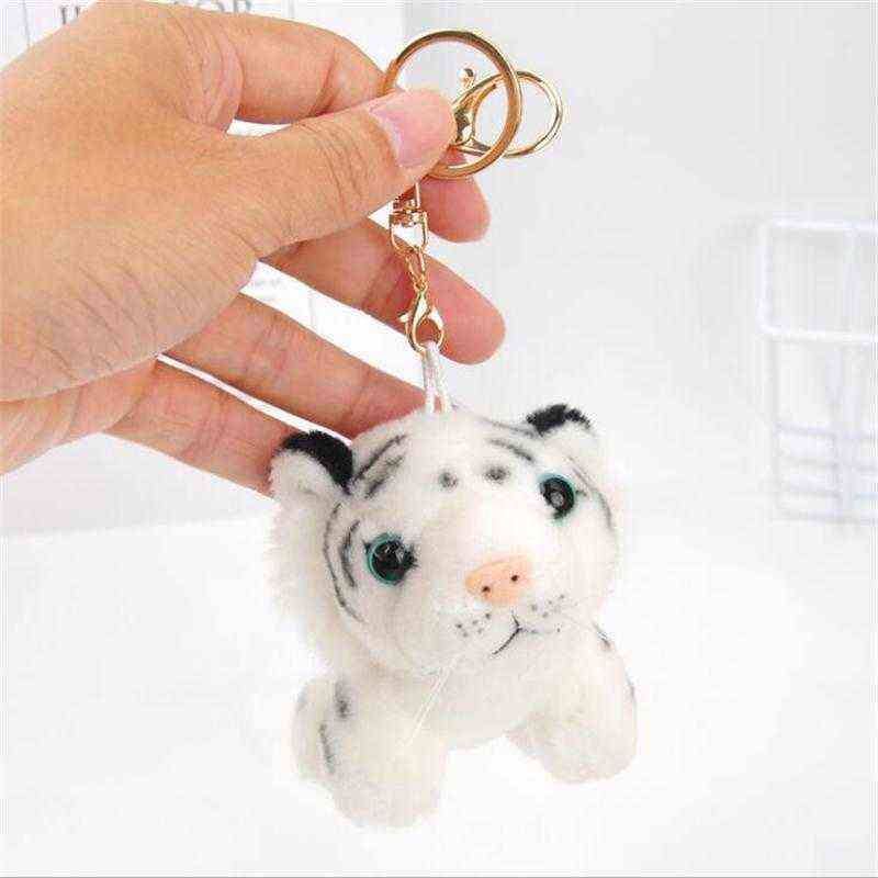 Cute Tiger Small Pendant Plush Toy Key Chains Stuffed Animals Boy Girl Backpack Hangings Christmas Birthday Gifts H1126