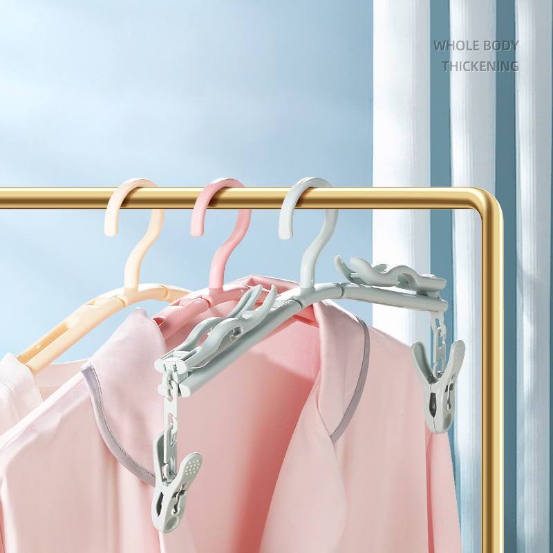 Portable Folding Clothes Hangers Accessories Foldable Clothes Drying Rack forTravel Business Trips Hotel TX0051