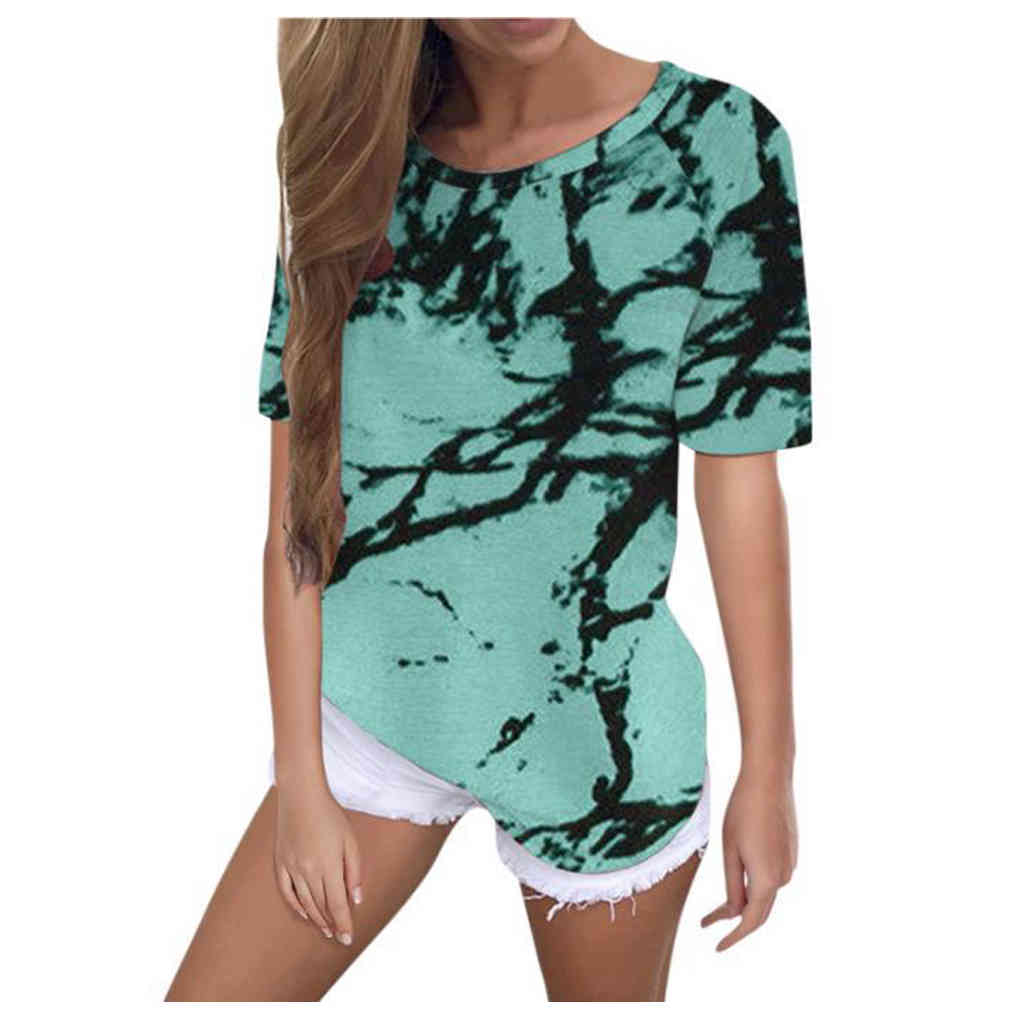 Summer Women's Printing T-shirt Lady Tops T-shirts Casual Comfortable Summer Short Sleeve Loose Tops O Neck Woman Shirts 210515