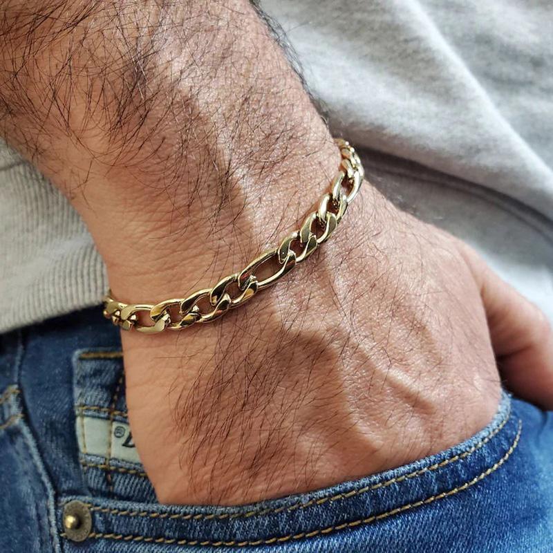 Link, Chain 7mm Figaro Bracelet, Dainty Men Link Bracelet,Stainless Steel Bracelets, Gold Color Bracelets,Unisex Jewelry
Link, Chain 7mm Figaro Bracelet, Dainty Men Link Bracelet,Stainless Steel Bracelets, Gold Color Bracelets,Unisex Jewelry
