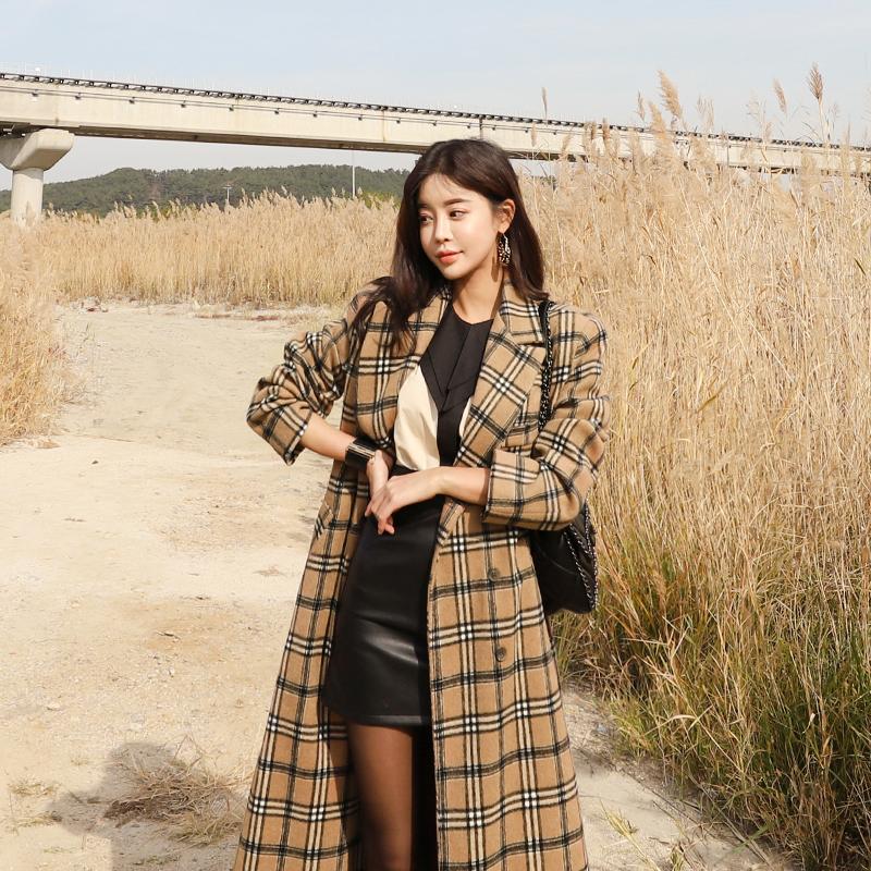 Women' Wool & Blends Autumn Winter Chic Turn-down Neck Long Overcoats Women Elegant Full Sleeve Loose Female Blazer Coats Plaid Workwear Ja, As picture
Women' Wool & Blends Autumn Winter Chic Turn-down Neck Long Overcoats Women Elegant Full Sleeve Loose Female Blazer Coats Plaid Workwear Ja, As picture