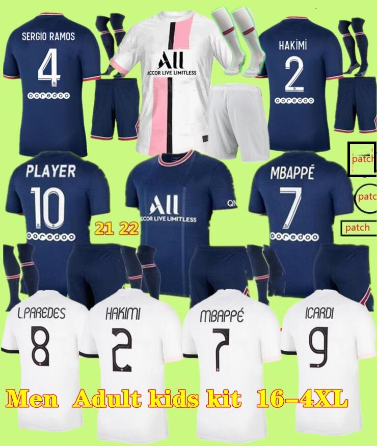 Fan&Player S-4XL 21 22 MBAPPE soccer jerseys 2021 2022 DI MARIA SERGIO RAMOS HAKIMI Away Maillots de football kit ICARDI VERRATTI Fourth shirt Men kids, Player s-2xl
Fan&Player S-4XL 21 22 MBAPPE soccer jerseys 2021 2022 DI MARIA SERGIO RAMOS HAKIMI Away Maillots de football kit ICARDI VERRATTI Fourth shirt Men kids, Player s-2xl