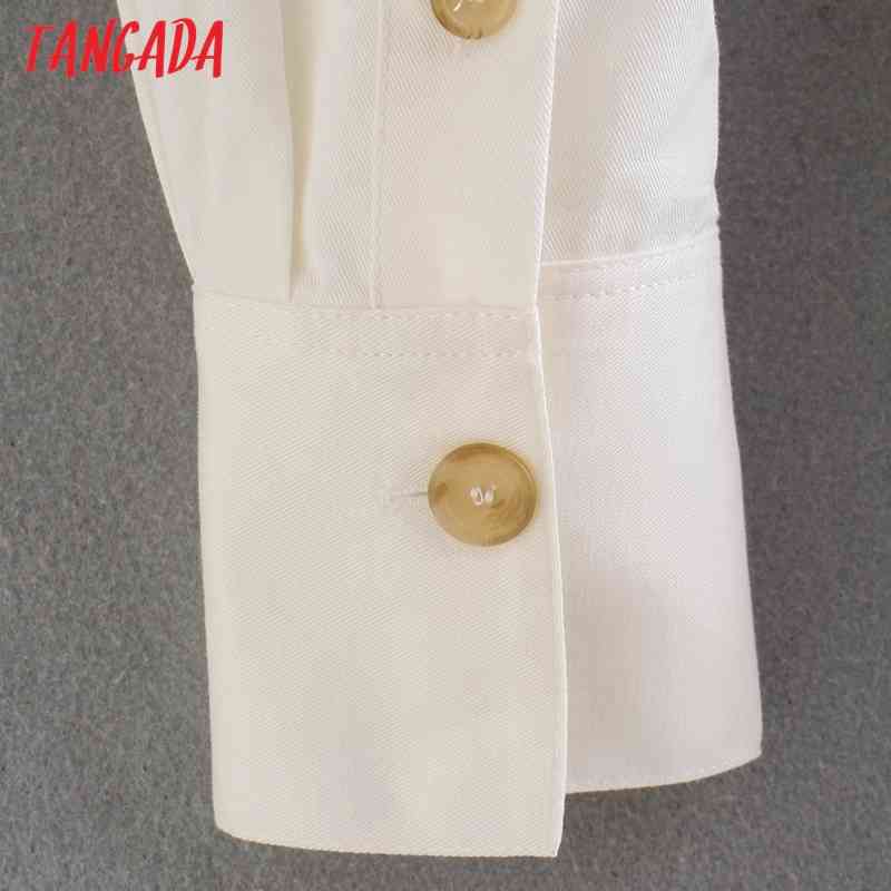 Fashion Women White Shirt Arrival Long Sleeve Ladies Buttons Mini Dress Vestidos 2W87 210416