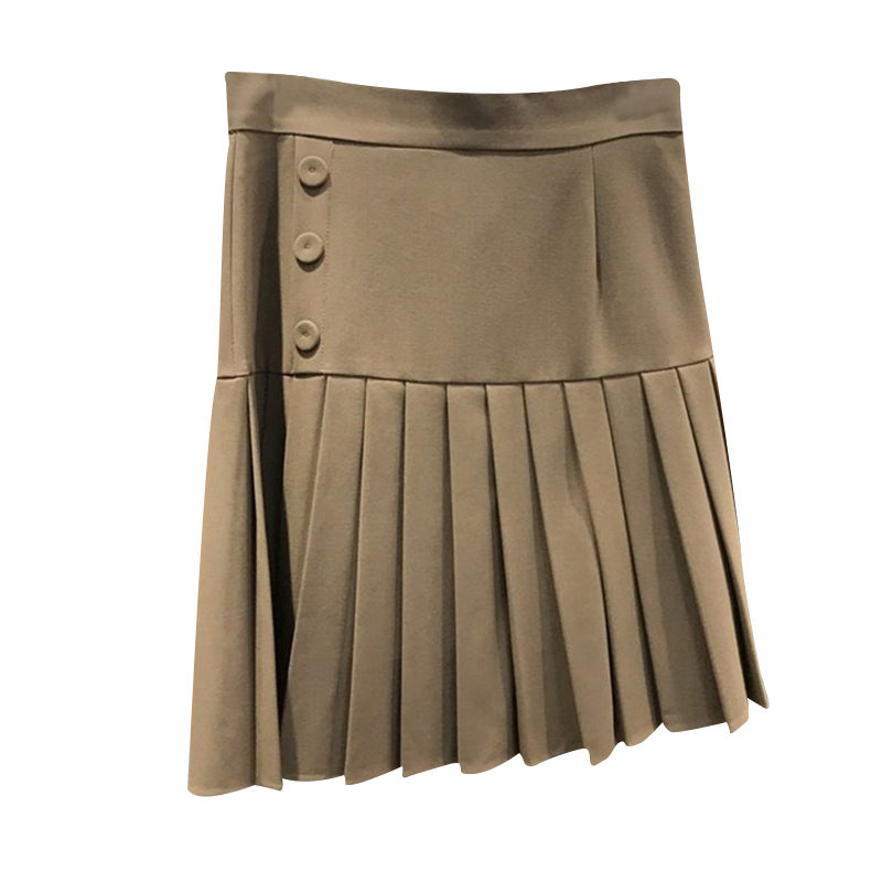 Nomikuma Women Skirt Korean Pleated A-line Mini Skirts Causal Elegant High Waist Bottoms Spring New Faldas Mujer 6D940 210427