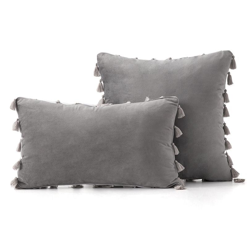 Cushion/Decorative Pillow Green Blue Grey Pink Solid Velvet Decorative Pillows Case Soft Cushion Cover With Tassles Sofa 45x45cm, Black
Cushion/Decorative Pillow Green Blue Grey Pink Solid Velvet Decorative Pillows Case Soft Cushion Cover With Tassles Sofa 45x45cm, Black
