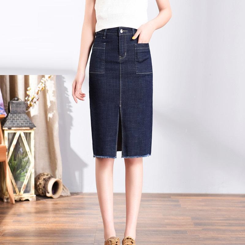 Skirts 2021 Summer Spring Women' High Waist Girls Jean Straight Knee Length Front Slit Denim Skirt Large Size 26-40, Black
Skirts 2021 Summer Spring Women' High Waist Girls Jean Straight Knee Length Front Slit Denim Skirt Large Size 26-40, Black