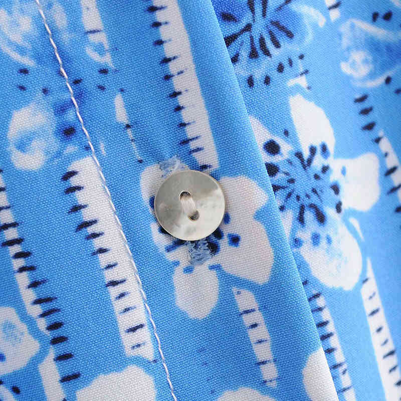 Lady Fashion Floral Print Long Dress Spring Sleeve Sashes Shirt Women Turn Down Collar Female Loose Casual 210515