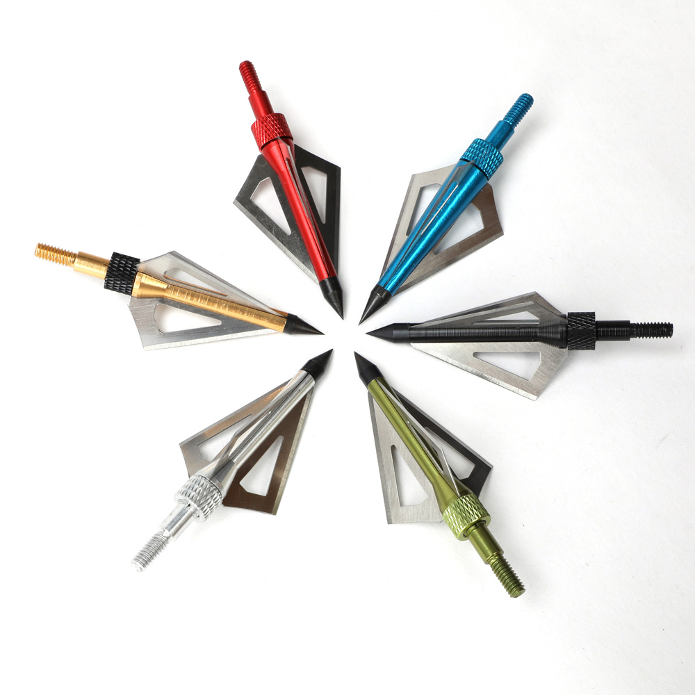 6pcs Hunting 100 Grain Arrow Head Broadheads With 3 Fixed Blades Archery Arrow Tip Point For Compound or Crossbow Hunting
6pcs Hunting 100 Grain Arrow Head Broadheads With 3 Fixed Blades Archery Arrow Tip Point For Compound or Crossbow Hunting