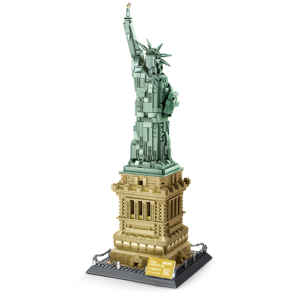 Wange 5227 Architecture series the Statue of Liberty Model Building Blocks set classic MOC streetview Toys for children X0503
Wange 5227 Architecture series the Statue of Liberty Model Building Blocks set classic MOC streetview Toys for children X0503