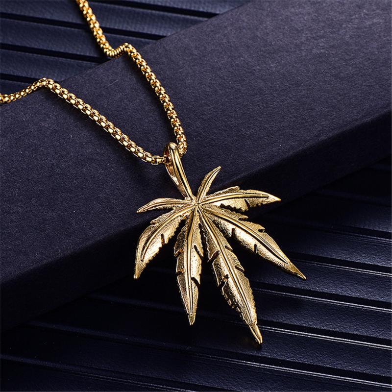 Pendant Necklaces Men Women Golden Silver Color Leaf Pendants Link Chains Hip Hop Jamaica Esserteauiana Jewelry
Pendant Necklaces Men Women Golden Silver Color Leaf Pendants Link Chains Hip Hop Jamaica Esserteauiana Jewelry