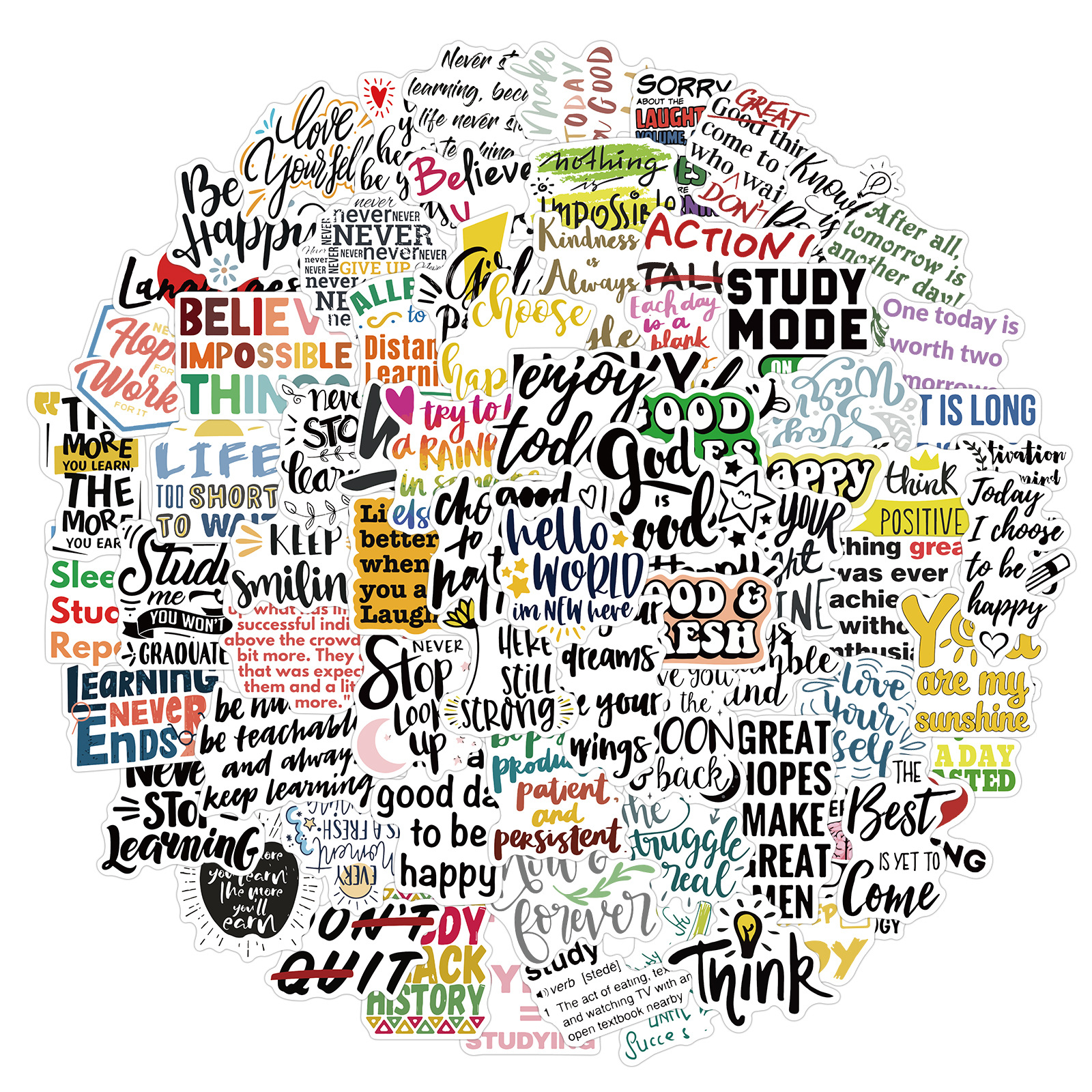 10/50/100Pcs Motivational Phrases Sticker Inspirational Life Quotes Waterproof DIY Laptop Study Room Scrapbooking Graffiti Decal
10/50/100Pcs Motivational Phrases Sticker Inspirational Life Quotes Waterproof DIY Laptop Study Room Scrapbooking Graffiti Decal