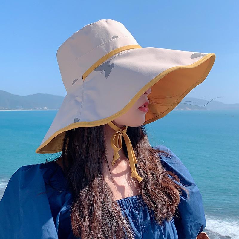 Wide Brim Hats Summer Double Side Butterfly Fisherman Hat For Women Sun Protection Big Bucket Hip Hop Cotton Candy Color Panama, Pink beige
Wide Brim Hats Summer Double Side Butterfly Fisherman Hat For Women Sun Protection Big Bucket Hip Hop Cotton Candy Color Panama, Pink beige