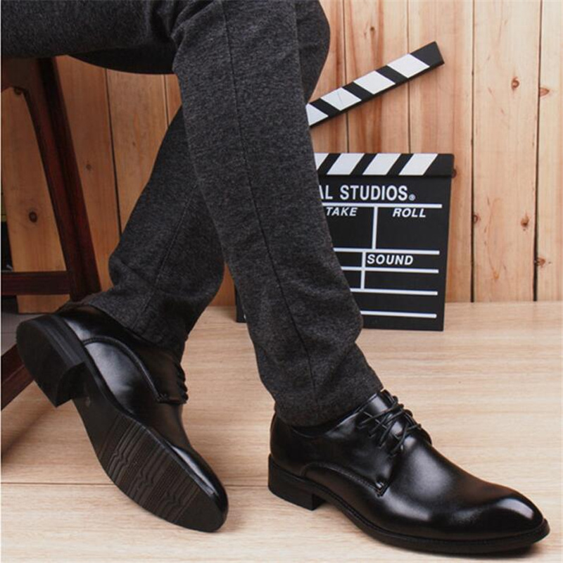 Men's Dress Shoes Men's Fashion Business Dress Shoes Uomini Classic Leather Men's Set