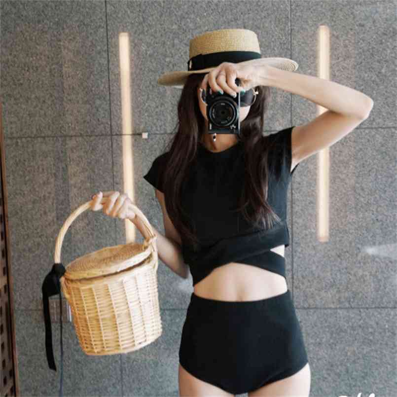 Korean Style High Waist Bikini Set Women Padded Biquini Suit Two Pieces Swimwear Swimsuit Quality Beach 210722, Black
Korean Style High Waist Bikini Set Women Padded Biquini Suit Two Pieces Swimwear Swimsuit Quality Beach 210722, Black