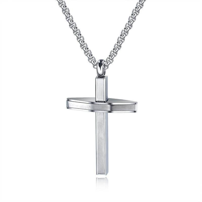 Pendant Necklaces Simple Cross Necklace For Men Stainless Steel Silver Color Tone Christian Religious Male Collar Jewelry 24Inch Chain
Pendant Necklaces Simple Cross Necklace For Men Stainless Steel Silver Color Tone Christian Religious Male Collar Jewelry 24Inch Chain