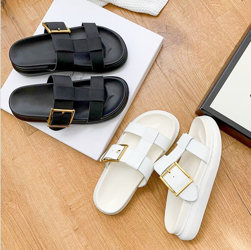 MQ Designer Womens Sandals Rubber Slippers Ladies Trend Summer Thick-soled Leather Metal Buckle Fashion Beach Luxury Shoes Heatshoes, Black
MQ Designer Womens Sandals Rubber Slippers Ladies Trend Summer Thick-soled Leather Metal Buckle Fashion Beach Luxury Shoes Heatshoes, Black