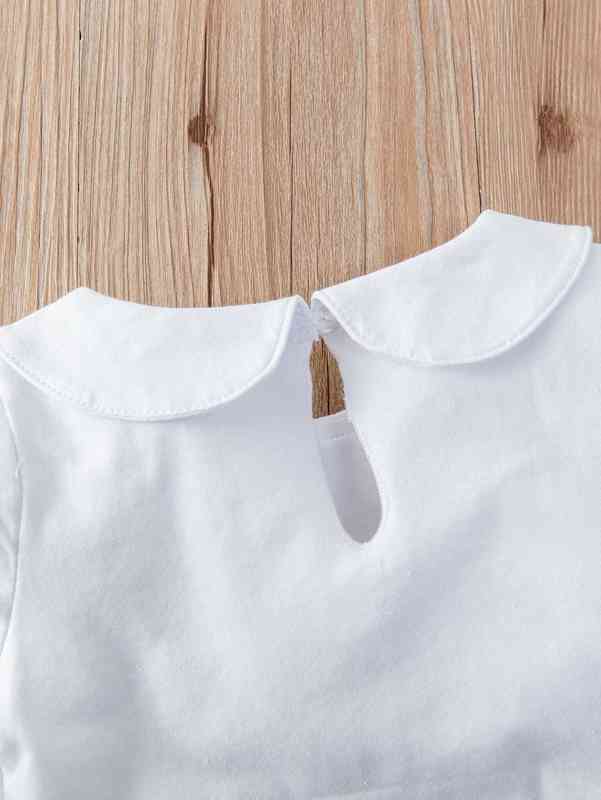 Baby Peter-pan Collar Top & Ruffle Trim Corduroy Dress SHE