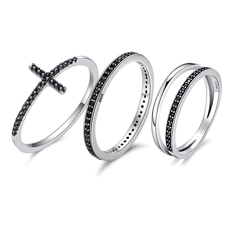 WOSTU Authentic 925 Sterling Silver Finger Stackable Rings With Black CZ For Women Fashion Jewelry Fine Gift FIR114
WOSTU Authentic 925 Sterling Silver Finger Stackable Rings With Black CZ For Women Fashion Jewelry Fine Gift FIR114