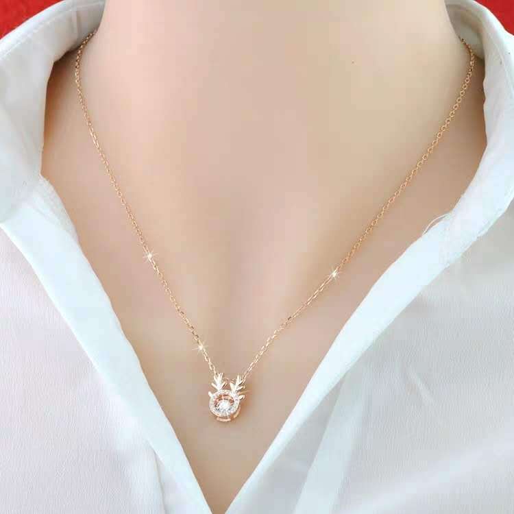 Smart Pendant Necklace Women's Non-Fading Anti-Allergy Simple Exquisite Clavicle Chain