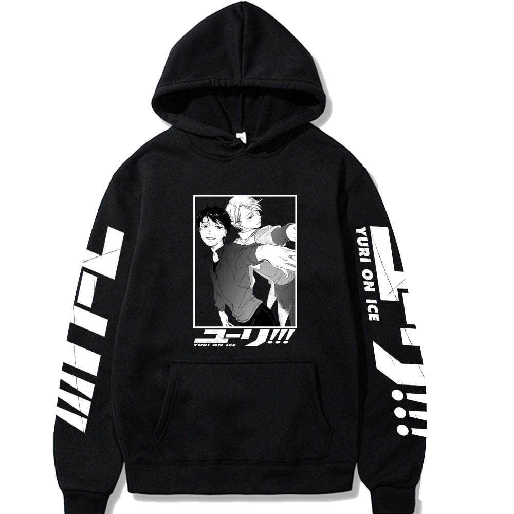 Harajuku Sports Anime Yuri On Ice Hoodies Funny Cartoon Katsuki Yuri And Victor Fashion Winter Casual Oversized Men's Sweatshirt G1019, Black
Harajuku Sports Anime Yuri On Ice Hoodies Funny Cartoon Katsuki Yuri And Victor Fashion Winter Casual Oversized Men's Sweatshirt G1019, Black
